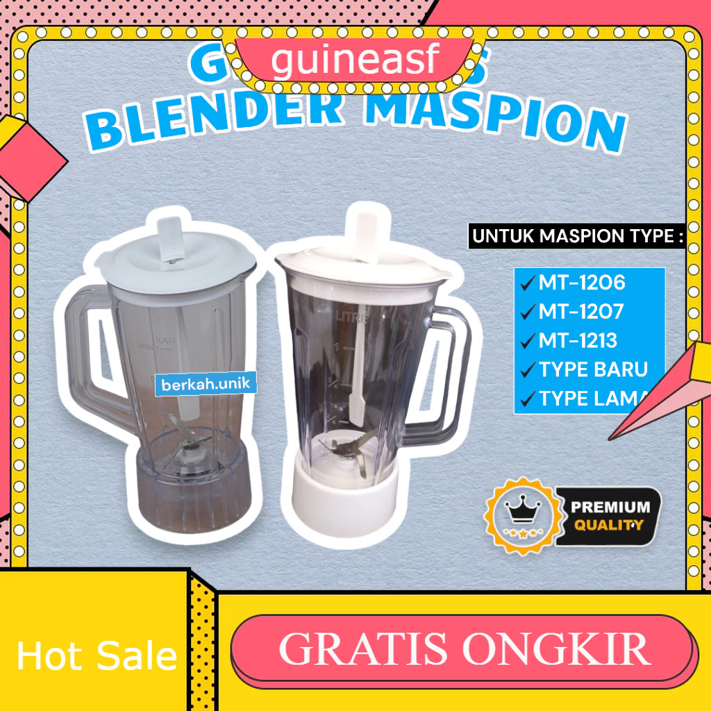 SET Gelas Jus Blender Maspion - Gelas Blender Maspion MT 1206 - Gelas Blender Jus Maspion MT 1207 MT