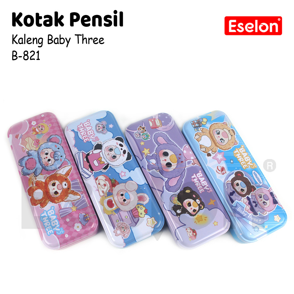 

Kotak Pensil Kaleng BABY THREE B-821 / Tempat Pensil Kaleng Karakter