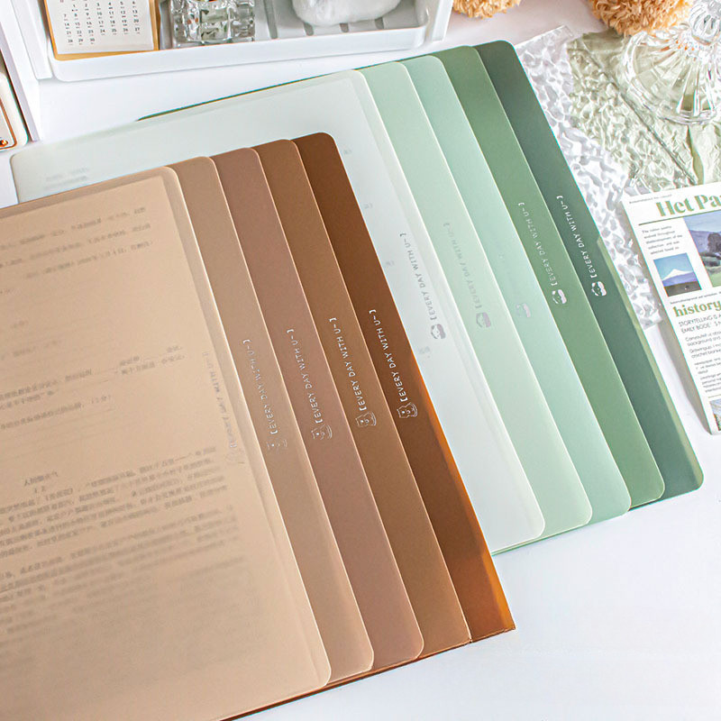 

10 Pieces File Bag Plastic A4 Paper Storage Folder Transparent Portfolio Policy Briefcase with Label Waterproof File Bag