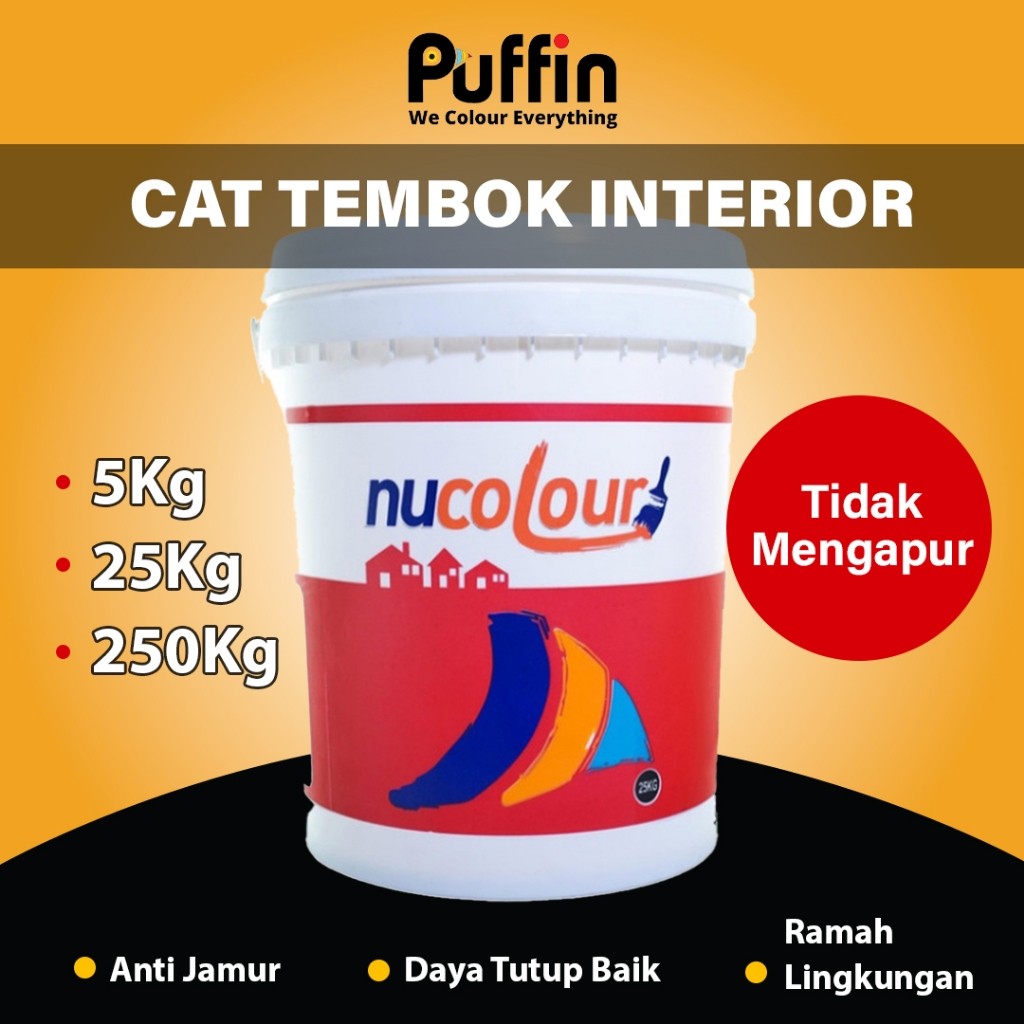 Puffin Paint Cat Tembok Nucolour 5kg dan 25 Kg No Ngapur