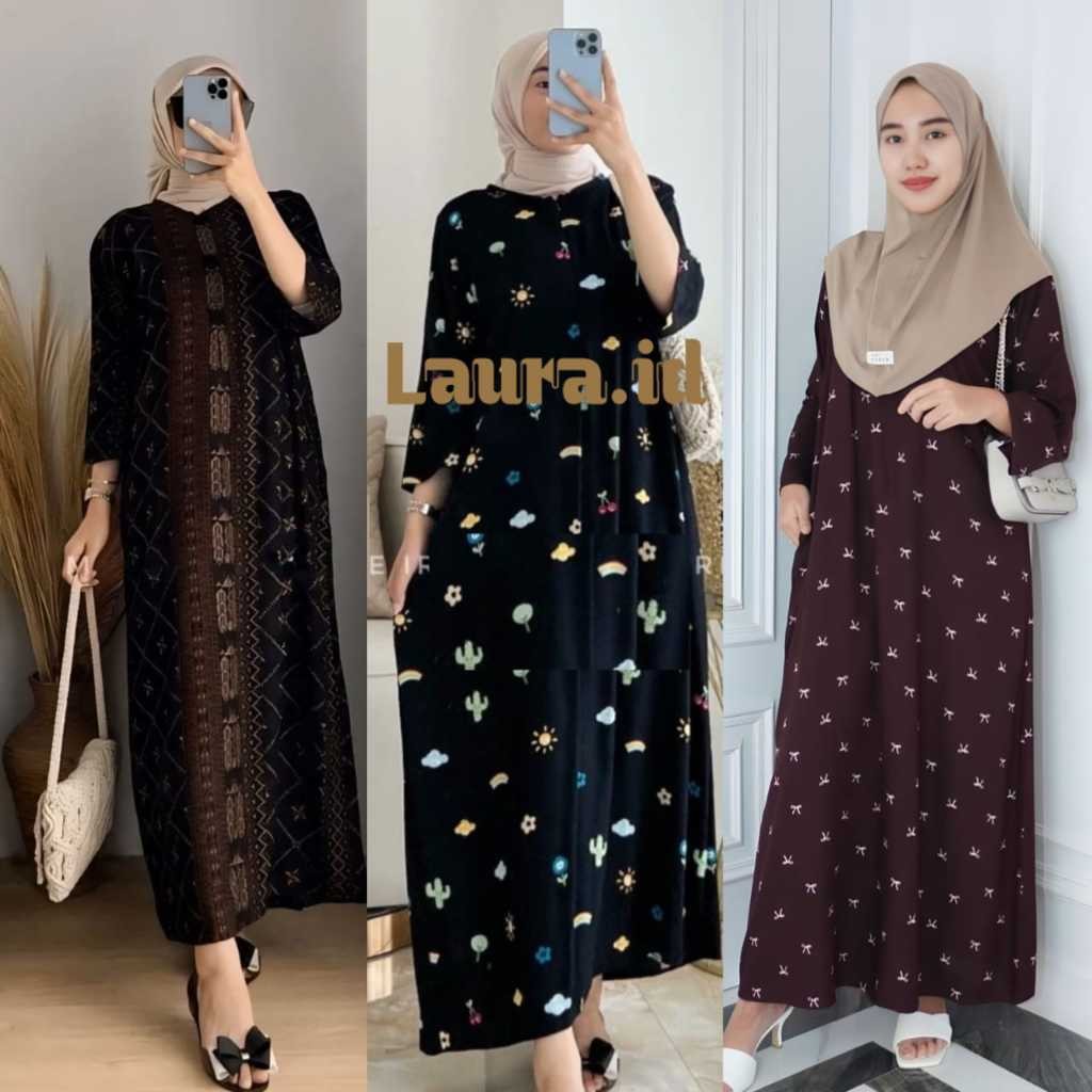 Games2026 Idul Fitri Maxidress Dres Brokat Premium Gamis New Model Gmis Turki Ibu Ibu Ghames Baju Ga