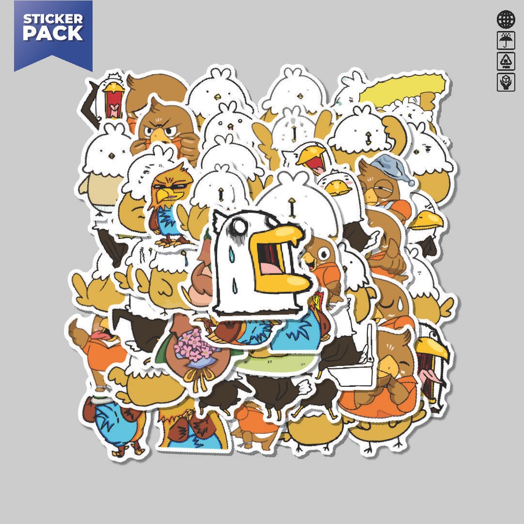 

[100PCS]Stiker Pack Stiker Hewan Burung Elang Aesthetic Vinyl Anti Air Dekorasi Sticker Laptop Buku Journal Koper Helm Casing HP Gitar Helm Skateboard