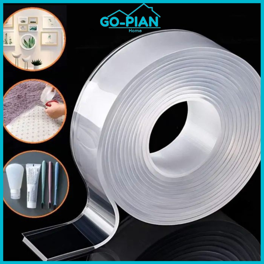 

Double tape bening Tape Nano 2 Sisi Tape 10M Selotip Bening 2 Sisi Serbaguna 10M Perekat Selotip Tape 2 Sisi
