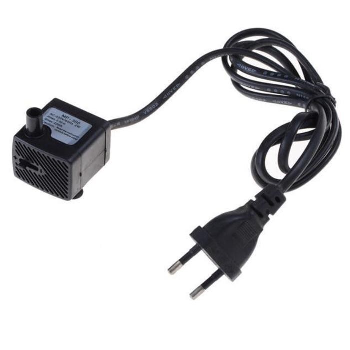 Alva.stores Pompa Air Submersible AC 220V / pompa mini aquarium fountain 220volt - 3WATT + LED 4 MAT