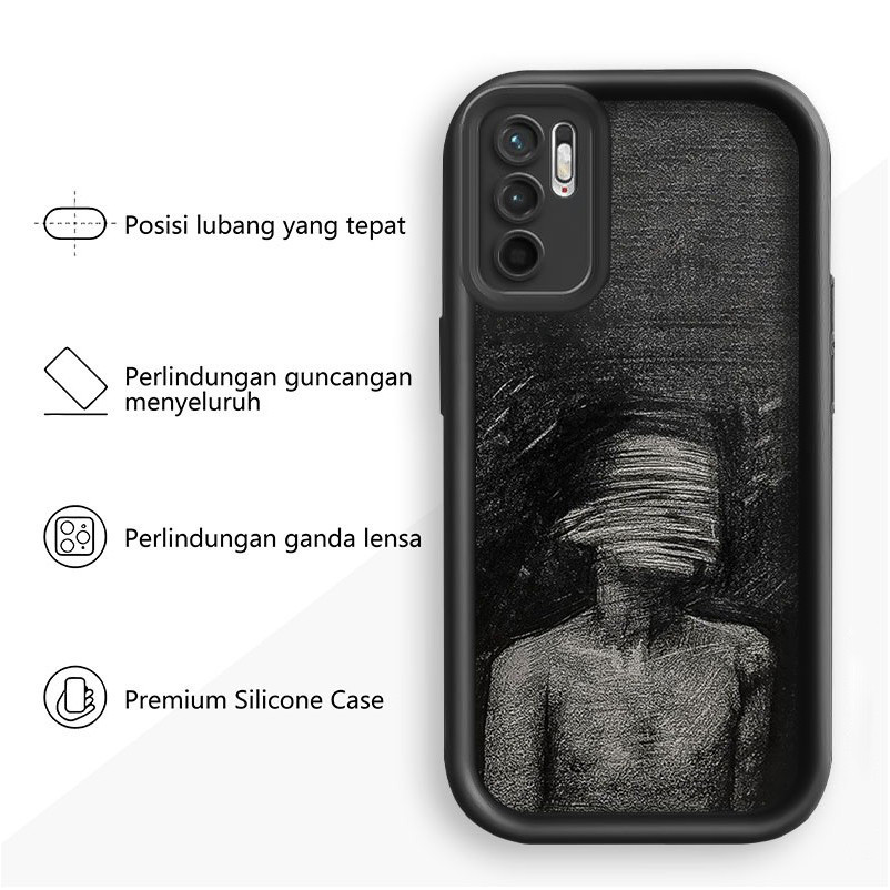 Infinix phone casing Kompatibel Untuk Lukisan misterius potret abstrak Smart 5/6/7/8/9 Play/10 Play/