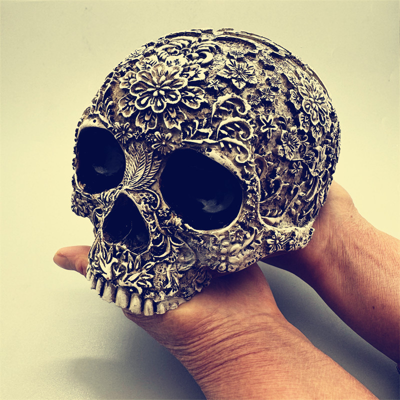 

large size Pattern Skull Silicone Mold DIY Handmade Gypsum Candle Resin Concrete Crystal Dropping Glue Tool Crafts Ornament