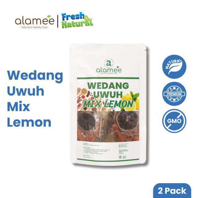 

ALAMEE Wedang Uwuh Mix Lemon Asli Rempah Minuman Herbal Alami Langsung Seduh Lengkap Komplit fresh and natural fresh and natural