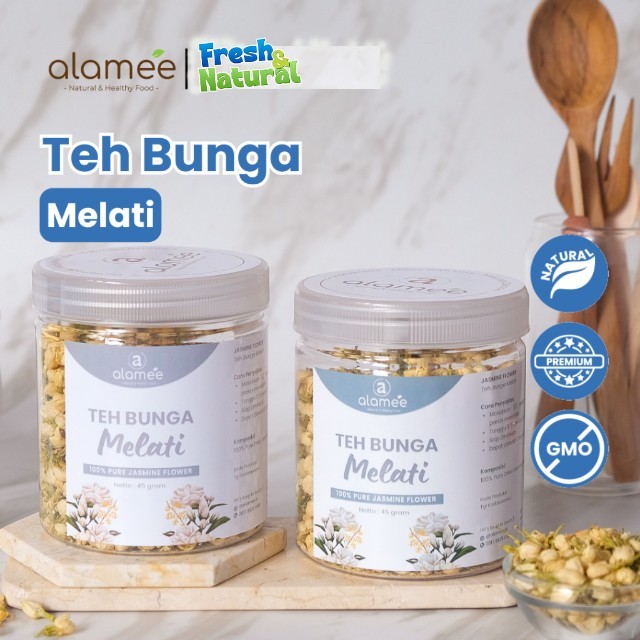 

Teh Bunga Jasmine Tea Flower Melati Organik Jasmin Herbal Kering Alami Asli Organic 45 Gr fresh and natural