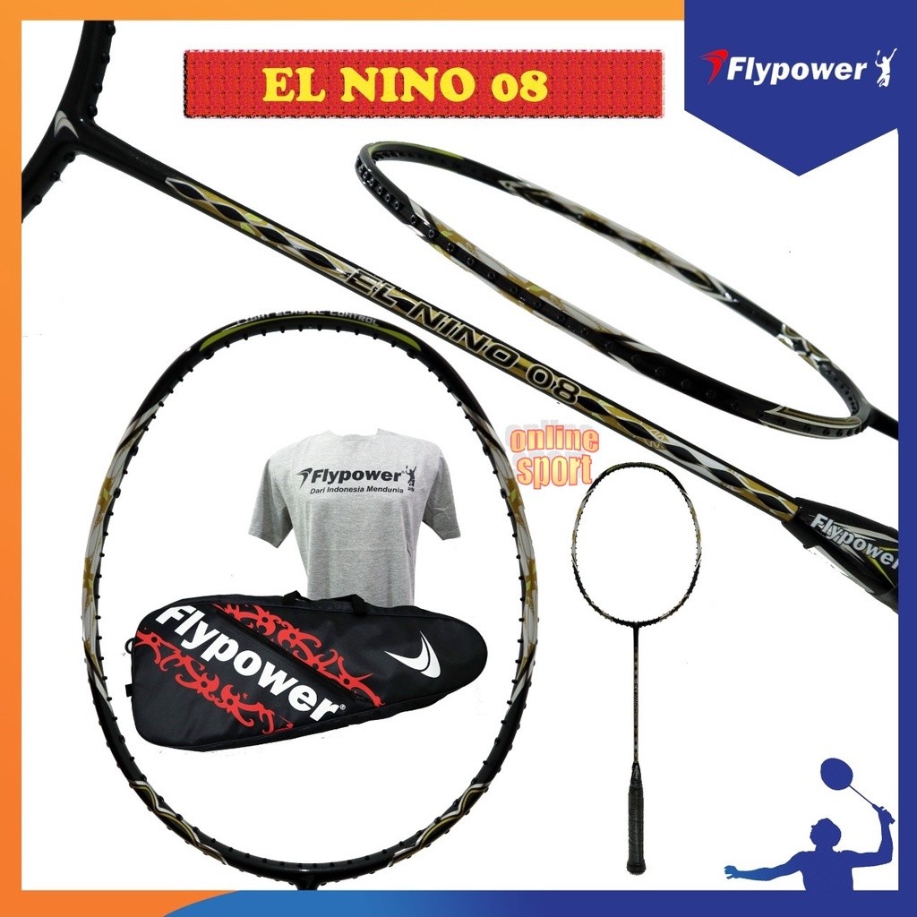 FLYPOWER El Nino 08 Raket Badminton Bulutangkis (Original)