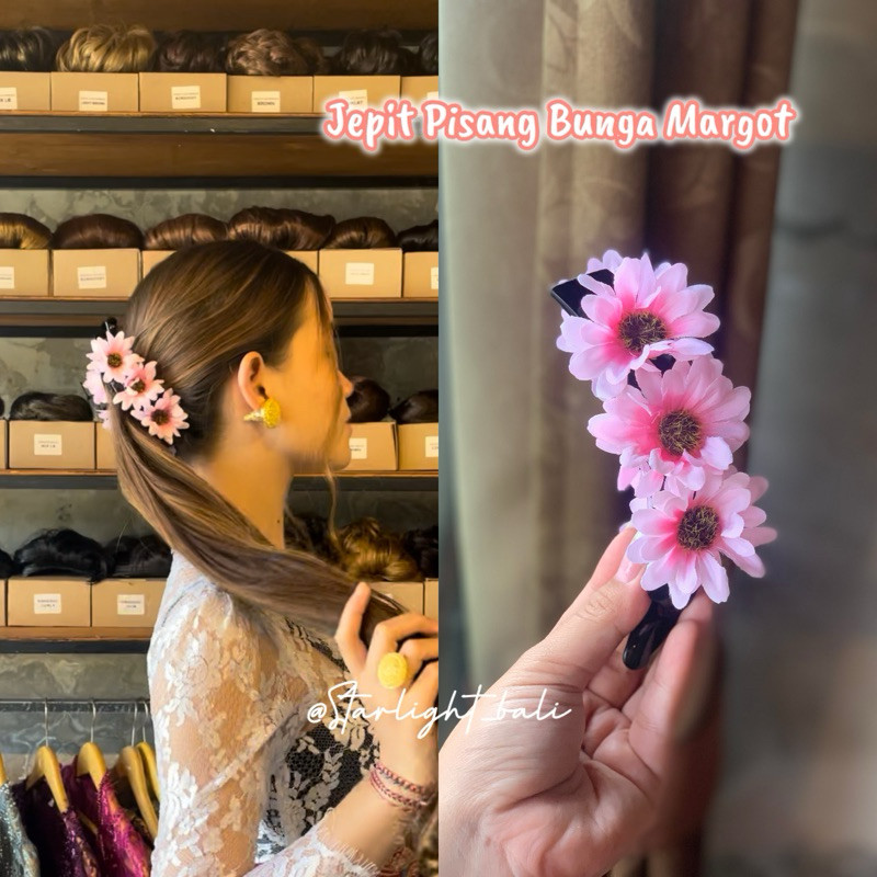 [ FIRN ] - VIRAL Jepit pisang bunga margot / Jepit Pisang Bunga / Jepit Rambut Bunga gR5