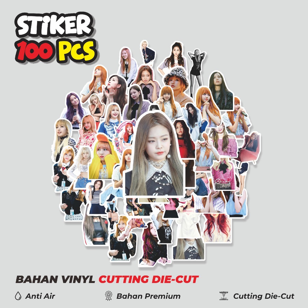 

Terbaru! 50 pcs Stiker Girl Band Korea Black Pink Dekorasi Lucu Kreatif untuk Notebook, Skateboard, HP