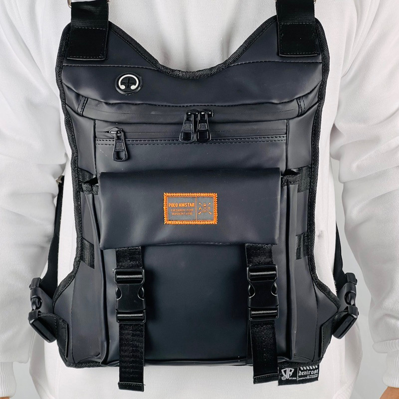 Tas Dada Polo Amstar  Waterproof Tas Selempang Dada Tas Rompi Tas Tactical Chest Bag Chest Rig Bag