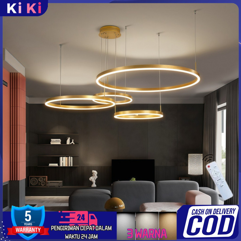 lampu hias ruang tamu lampu gantung ruang tamu lampu hias plafon lampu 3 warna led Dengan remote