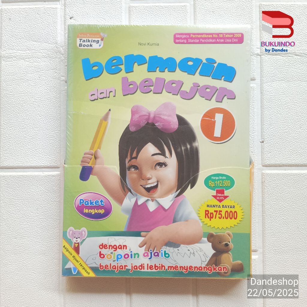 Intan Pariwara Talking Book Paket Lengkap Anak TK isi 13 Buku - Bermain dan Belajar
