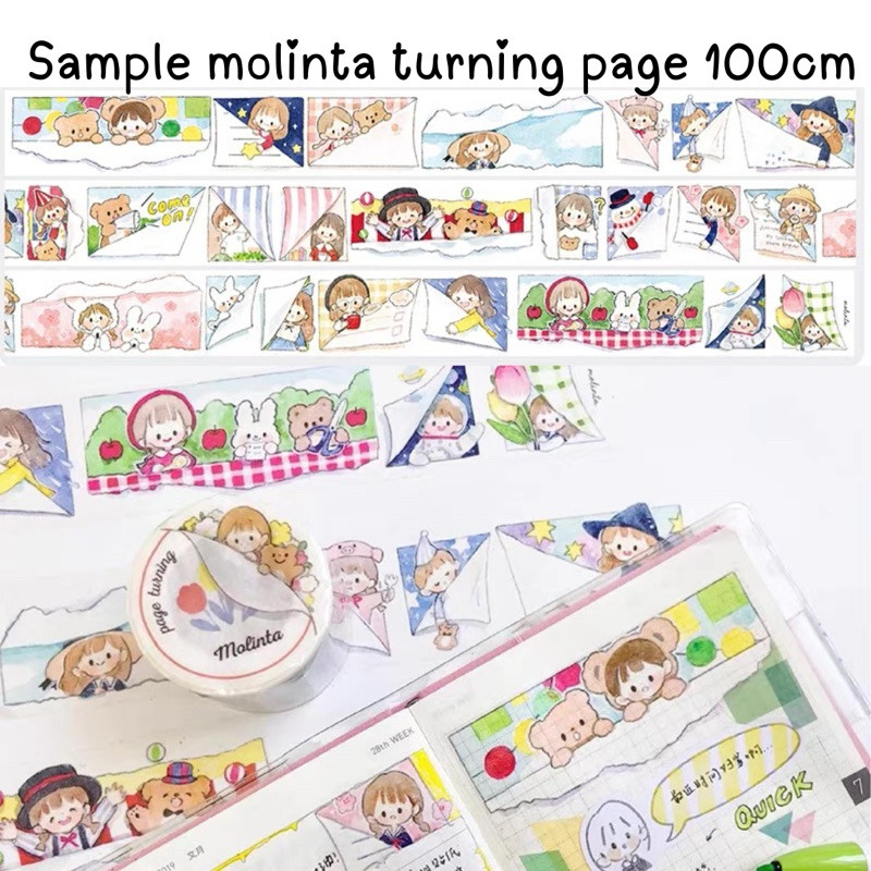 

washi tape ( sample ) molinta turning page