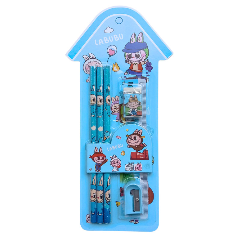 

DoaIbu Set Alat Tulis Anak 6 in 1 Motif Labubu Capybara Stationary Mini Perlengkapan Sekolah Lucu