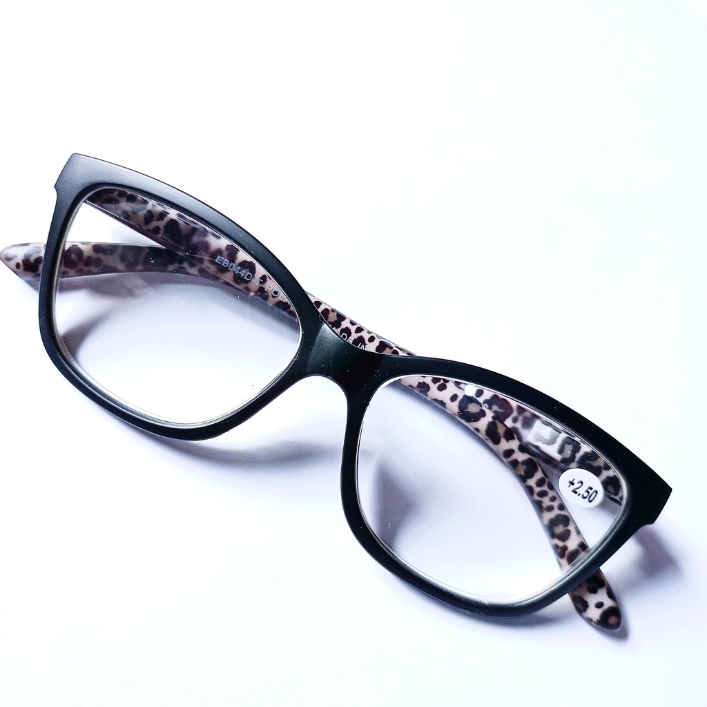 Devita Kacamata Baca Wanita Sport Model Cat Eyes ukuran +1.00 s/d +3.00 Frame Warna Hitam Tangkai Le