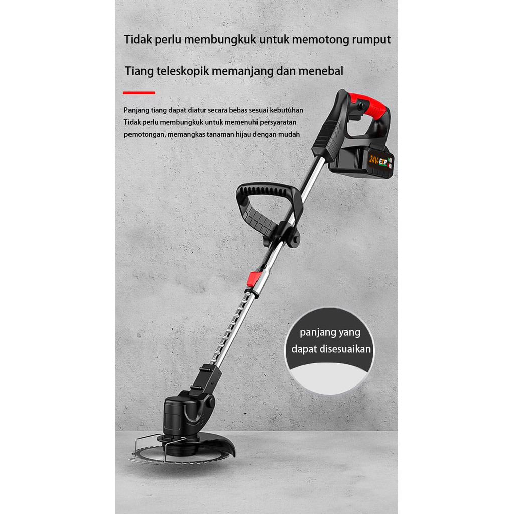 Mesin Potong Rumput Portable 24 Volt Mesin Gunting Rumput Tanpa Kabel