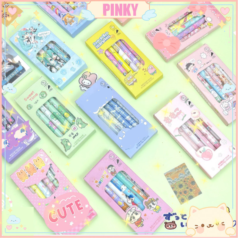 

COD PULPEN GEL MEKANIK ISI 6 PCS Sanrio GAME GENSHIN IMPACT, ANIME HATSUNE MIKU & LOOPY CUTE