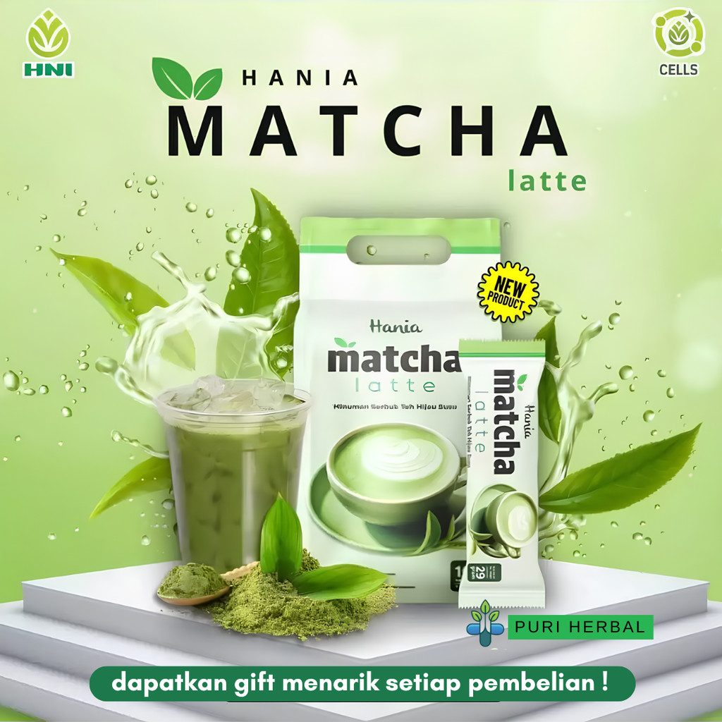 

HANIA Matcha Latte HNI – Minuman Herbal Teh Hijau Susu Enak & Sehat | Siap Seduh