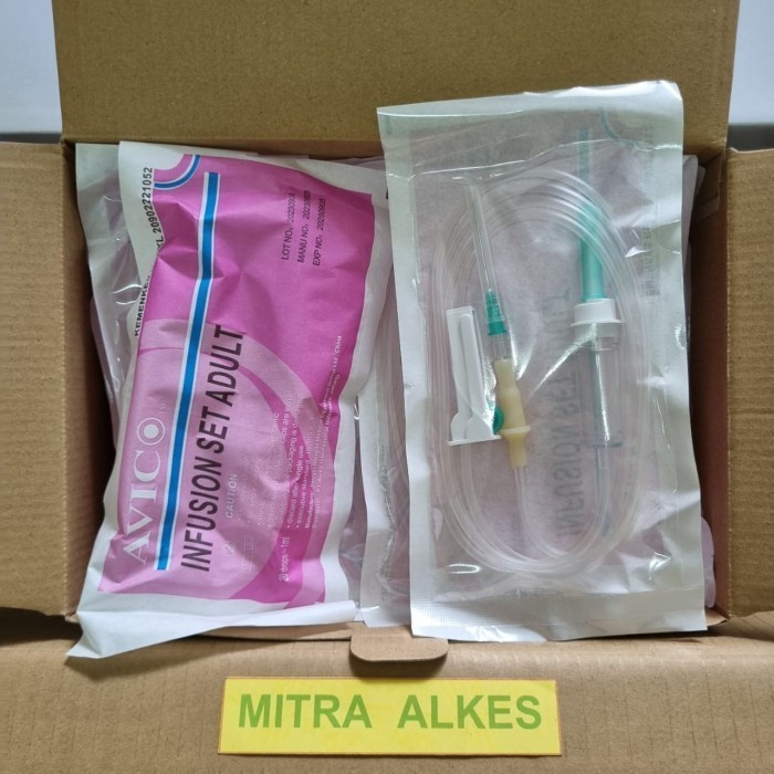 Infuset Dewasa AVICO. Infusion Set Adult AVICO. Selang Infus Dewasa.