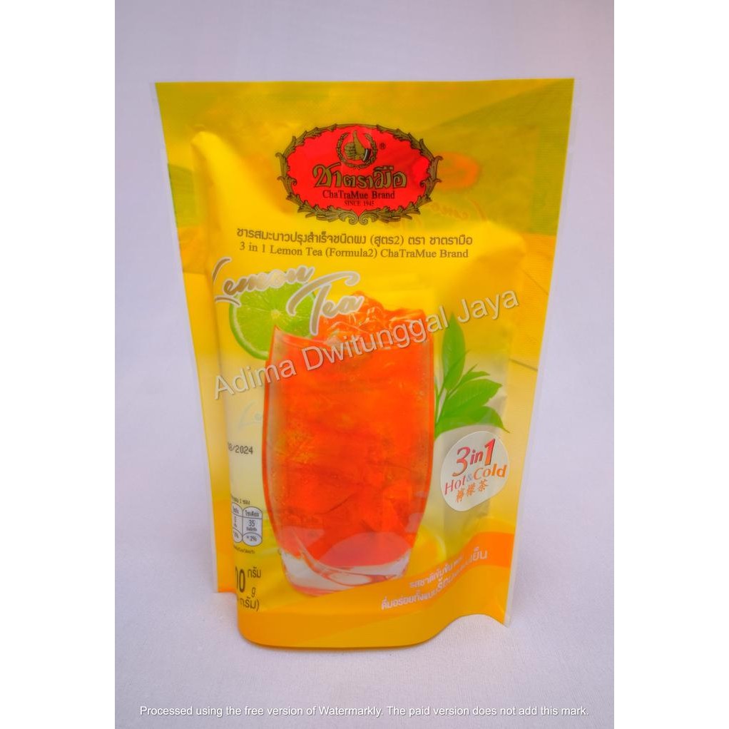 

Thai Lemon Tea Instan 3 In 1 Chatramue / Lemon Tea / Instan Lemon Tea