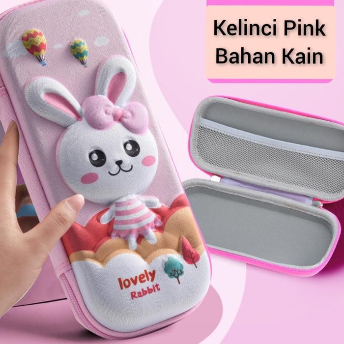 

[Promo] 3D Kotak Pensil Motif Timbul Tempat Pensil Karakter Anak Tempat Pinsil - Kelinci Pink