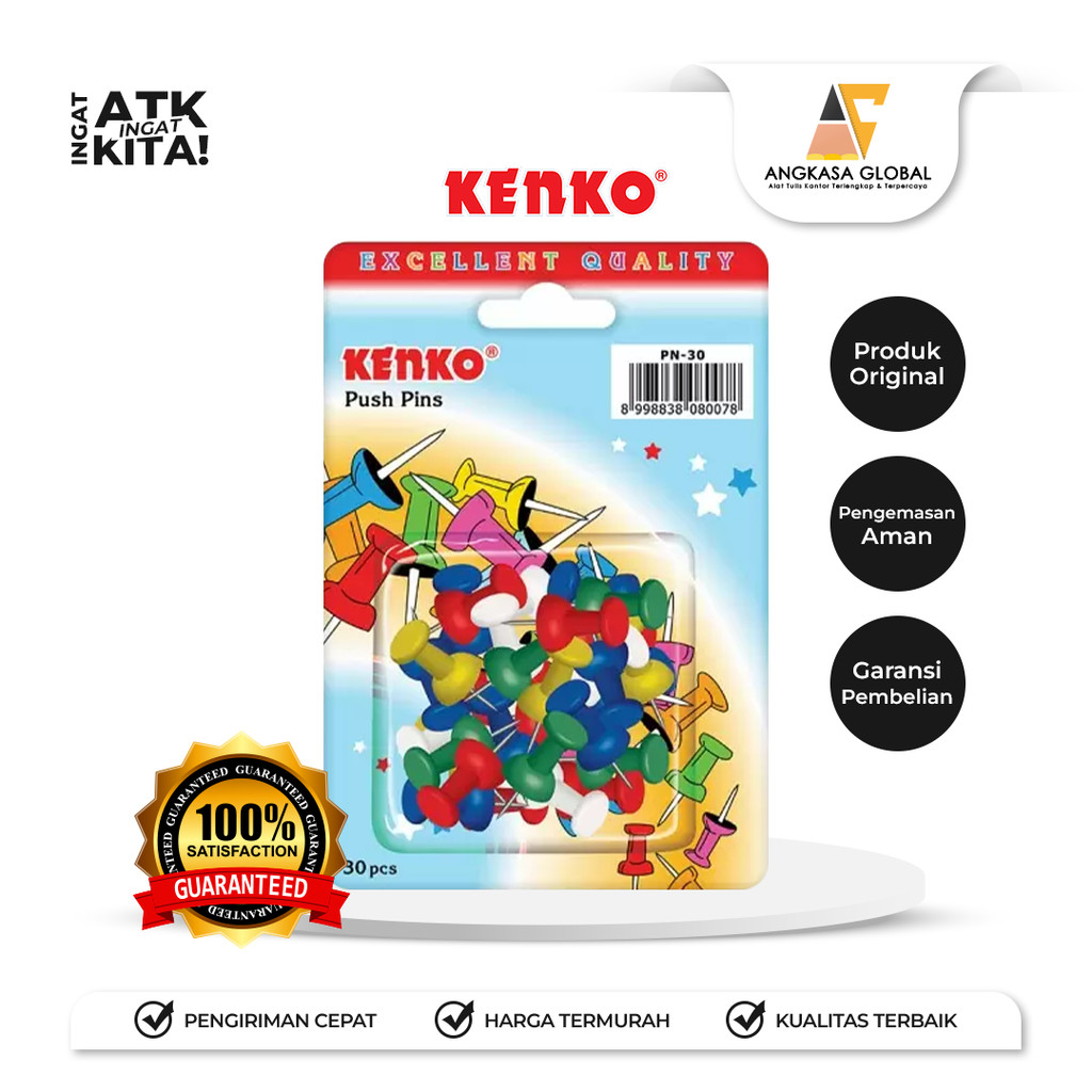 

KENKO PUSH PIN PN-30 (1PACK/ 30PCS)