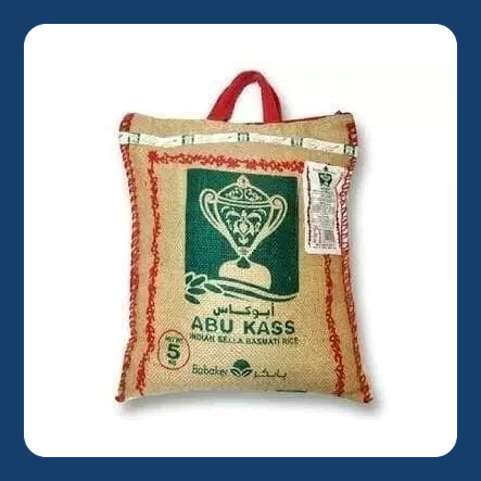

ABU KASS beras Basmati 5kg / Basmati rice abukass 5kg untuk kebuli, mandhi, briyani, kabsah