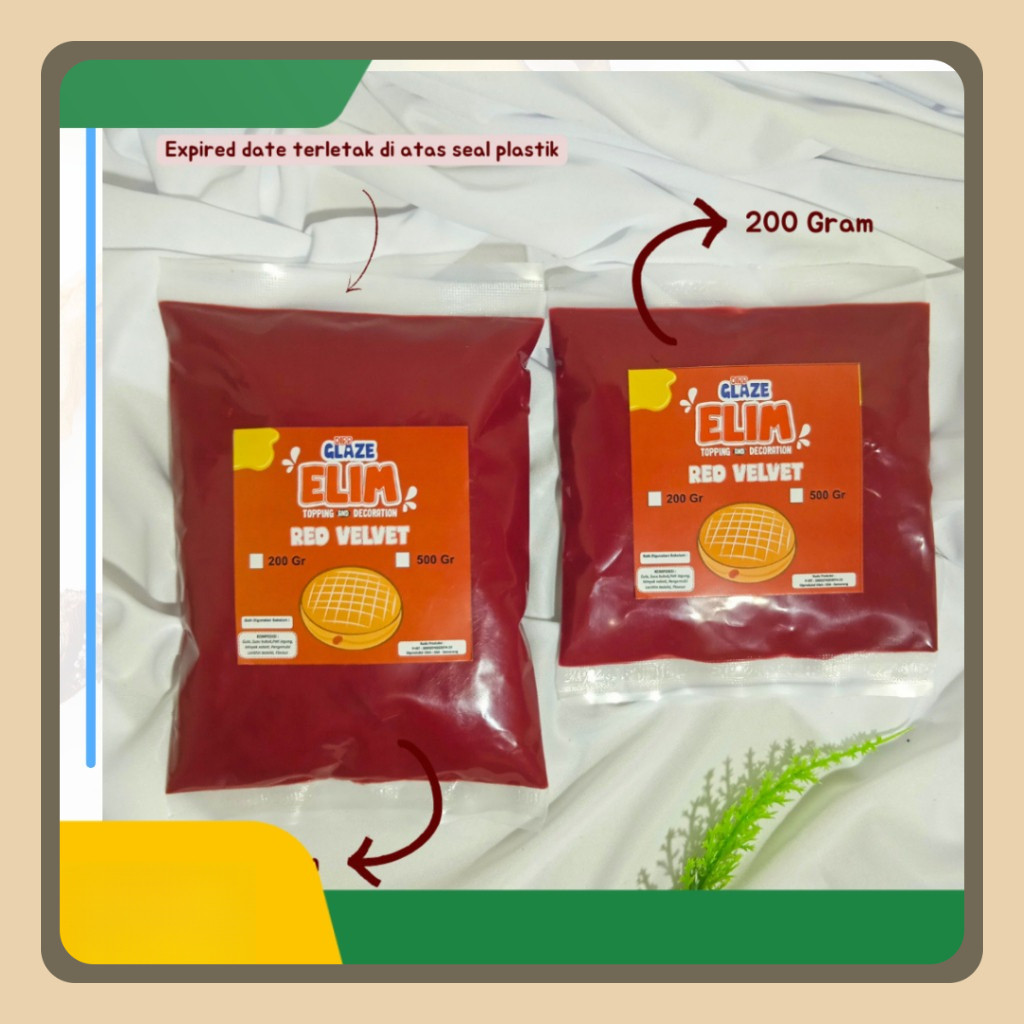 

500 Gram Glaze Elimas Topping Dekorasi Kue