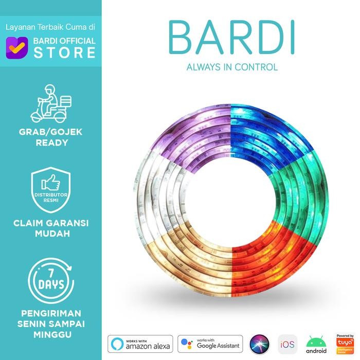 BARDI Lampu LED Strip RGBWW Wifi 2m Smart LED Strip