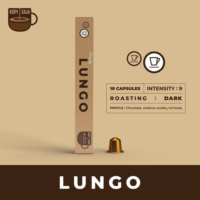 

KOPI SAJA Lungo Coffee Capsules Compatible with Nespresso Machine / Kopi Kapsul
