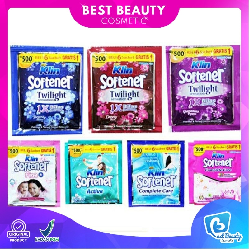 SoKlin Softener 1x Bilas Sachet So Klin Softener Renceng isi 12 Sachet | Best Beauty Cosmetic