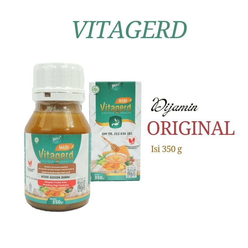 

Vitagerd - Madu Herbal Atasi Maag Gerd Asam Lambung vertigo kepala kliyengan kembung mual sesak nafas Cemas BPOM Original Asli Ori