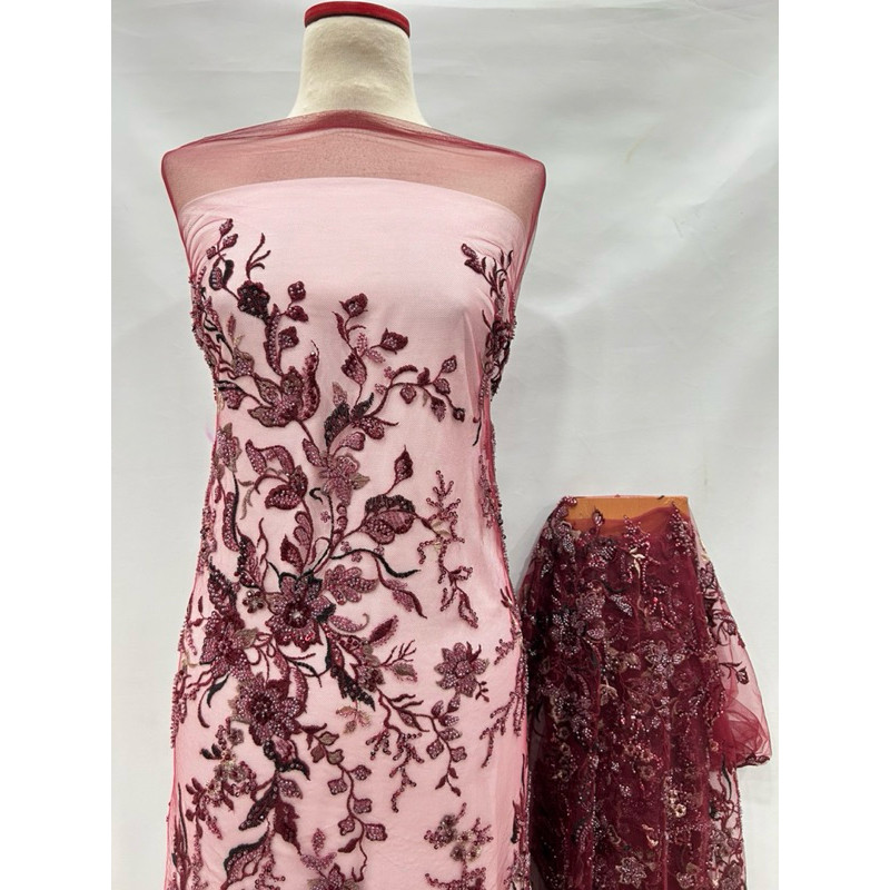 Kain Tile Mewah / Tile payet premium / Tulle Accssories Payet/Tulle Payet/ Brukat tulle D#1485