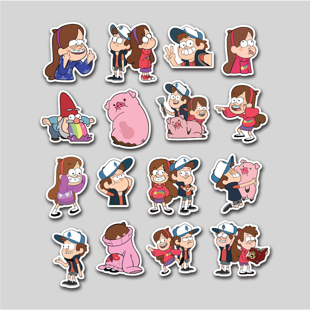 

Sticker Pack Gravity Falls | Sticker Tumbler | Stiker Laptop Koper Helm