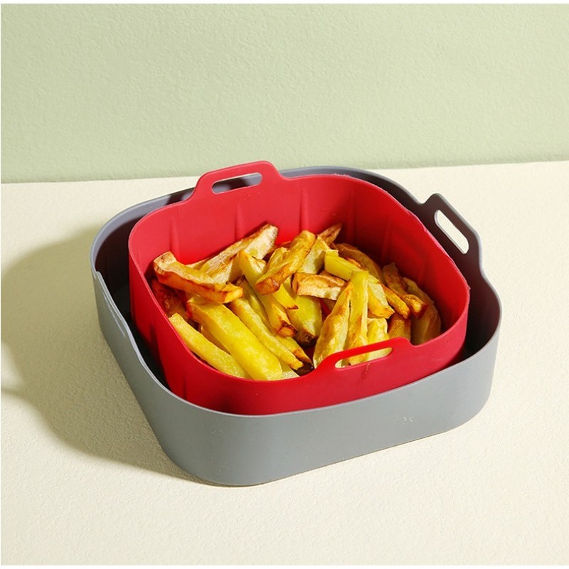 16/19Cm Reuseable Air Fryer Tray/Wadah Air Fryer Air Fryer Silicone Tray Silikon Wadah Tray Air