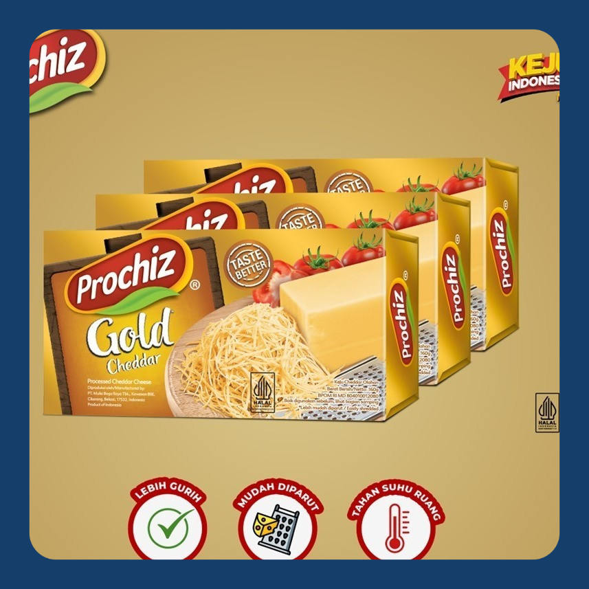 

PROCHIZ GOLD 160gr / Keju Cheddar Gold