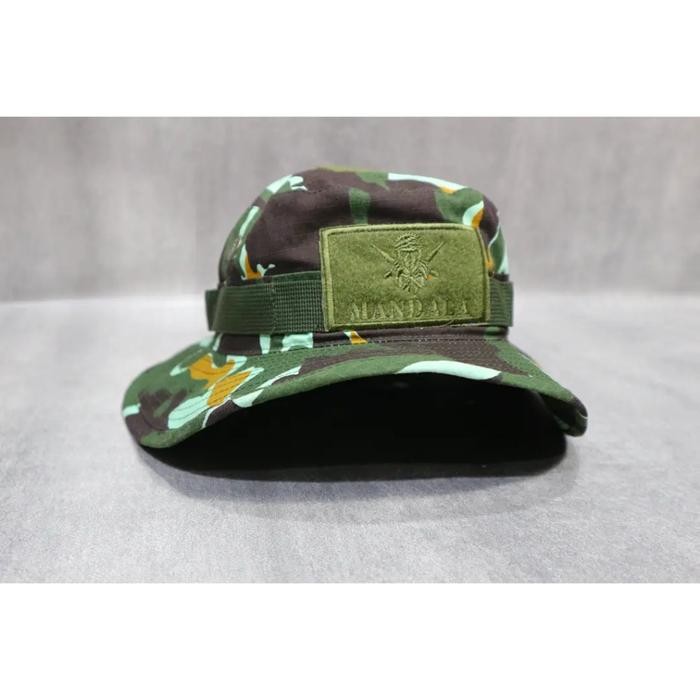 TOPI RIMBA MANDALA PREMIUM / TOPI RIMBA MALVINAS/ TOPI RIMBA BRIMOB - Hitam