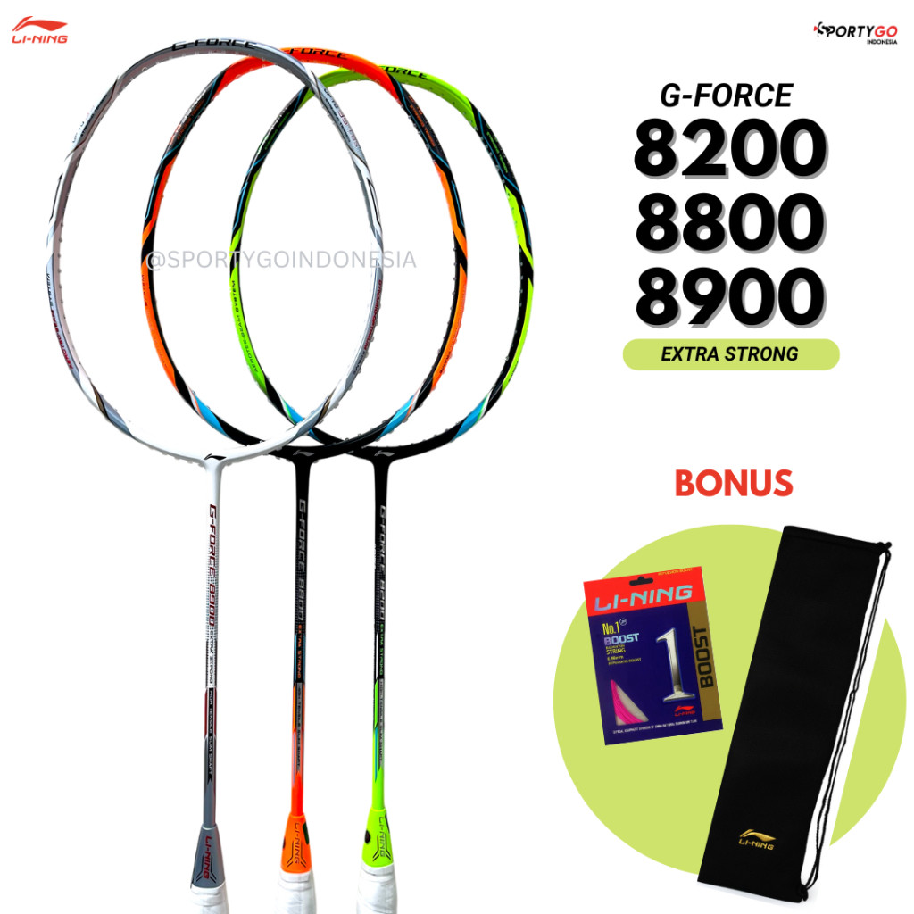Raket Badminton Lining G-Force Extra Strong 8200 8800 8900 Original / Li-Ning