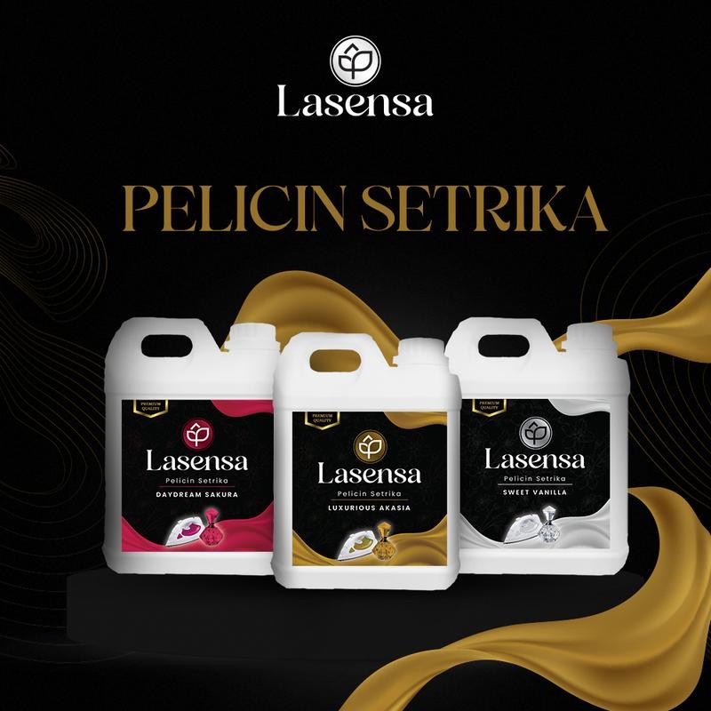 

LASENSA Pelicin Setrika Pewangi Setrika Pakaian Pewangi Laundry 1 Liter Non Alkohol Anti Bakteri 5 in 1 Kain