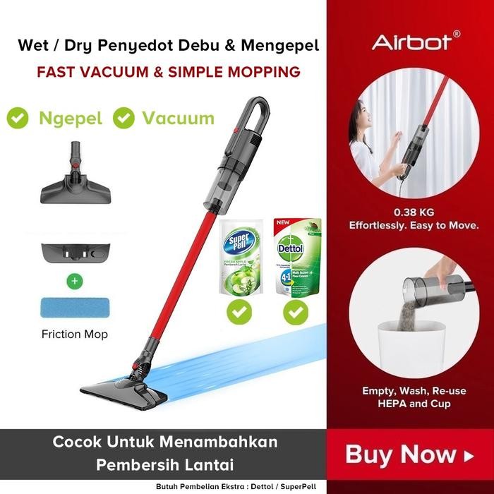 Airbot DX200 Vacuum Cleaner Basah/Kering Penyedot Debu Pel Smart Vacuum Cleaner - Airbot DX200