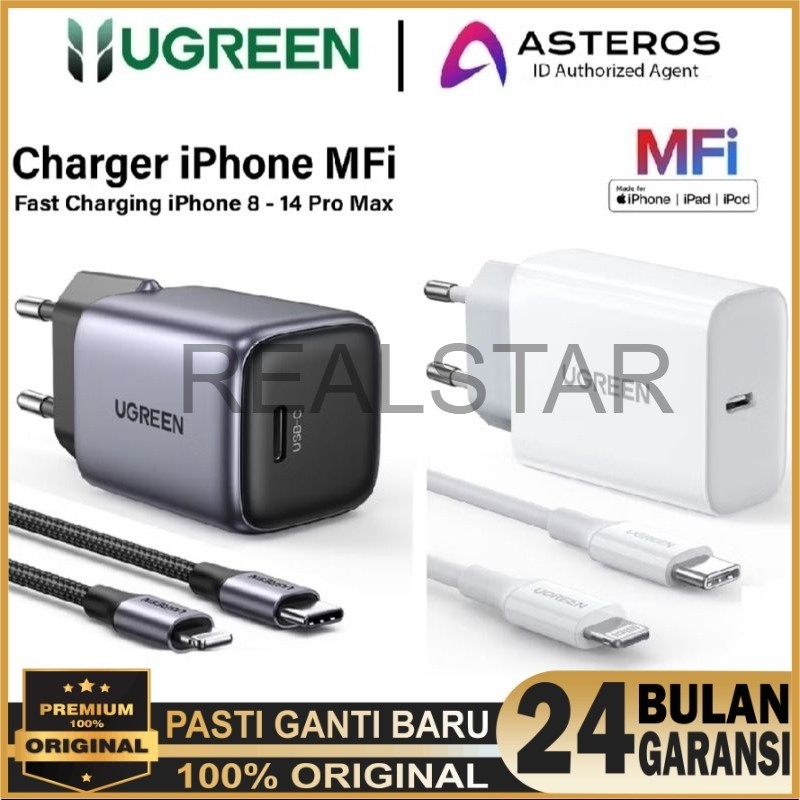 Ugreen Charger iPhone 20 Watt for iPhone 11 13 12 14 - Fast Charger Ugreen iPhone Lightning Original