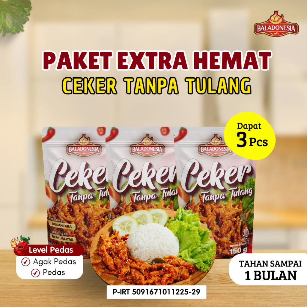 

PAKET EXTRA HEMAT - 3 CEKER TANTUL (TANPA TULANG) - Baladonesia
