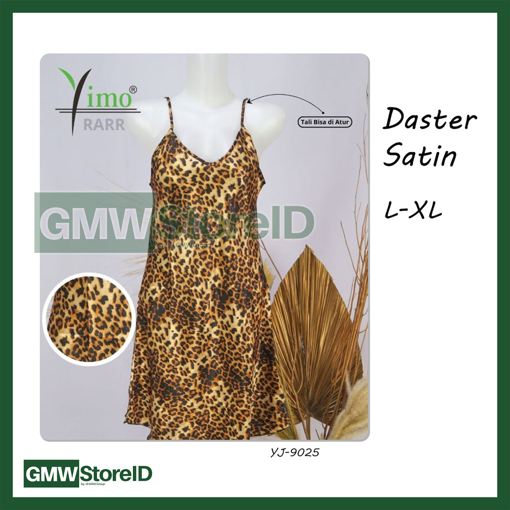 D135 Daster Saten Size L XL Kain Satin Macan (Tutul Tua) Merk Yimo