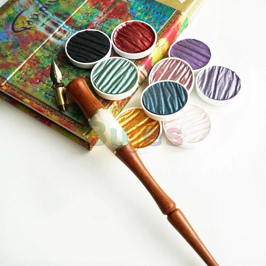 

Finetec coliro Mica Pigment Rich Pearl Watercolor Paint ,Ideal for creating special effects and highlighting.