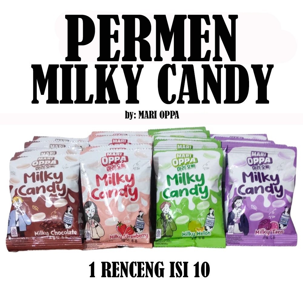 

PERMEN MARI OPPA MILKY CANDY RENCENG ISI 10