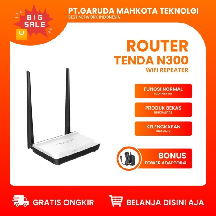 ROUTER WIFI TENDA N630 V2 DAN N300 DAN HA210 ACCESS POINT WIRELESS - N300, Unit Saja