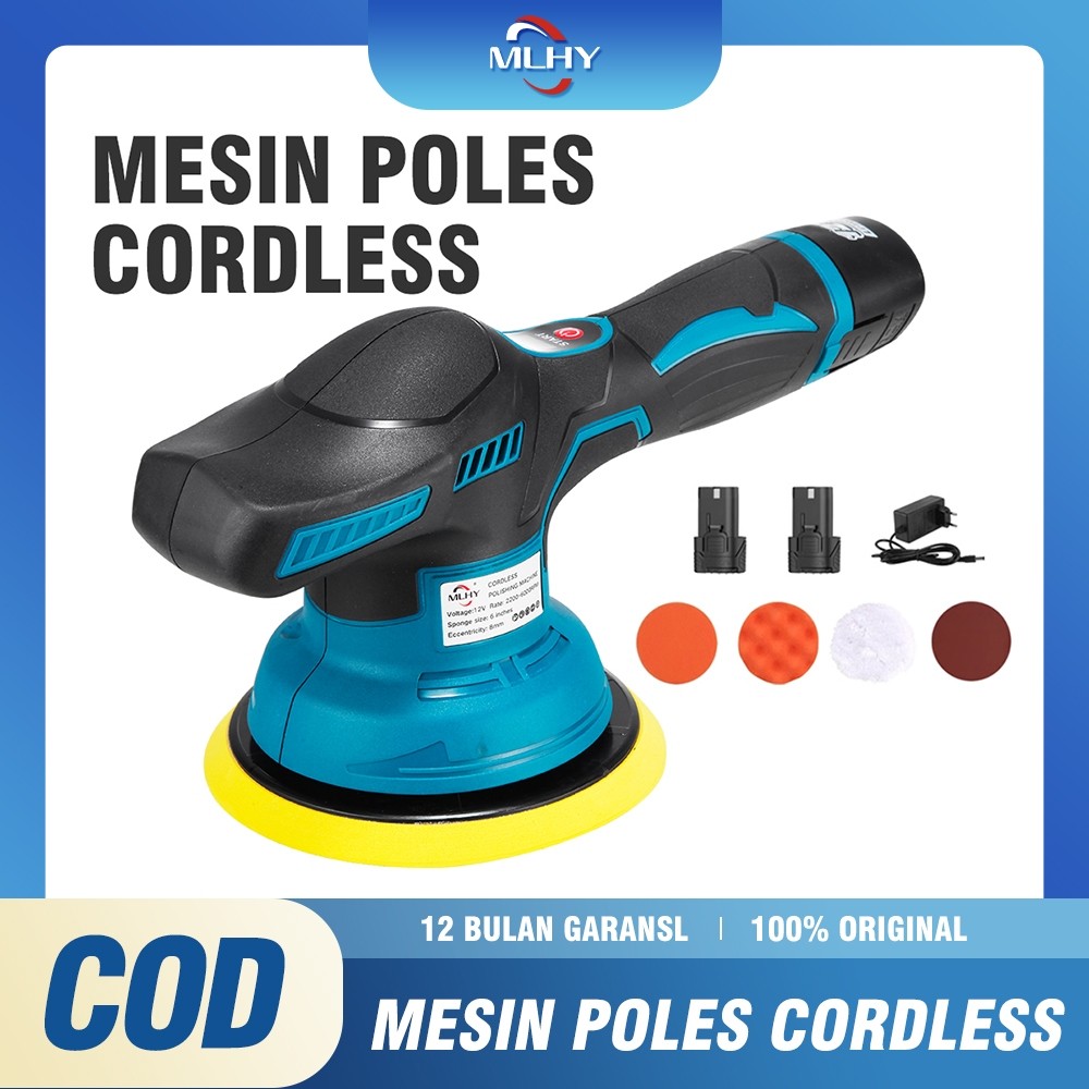 MLHY Cordless Mesin Poles 12V Polisher Machine 6" Multifungsi  Electronic  polisher  body motor bate