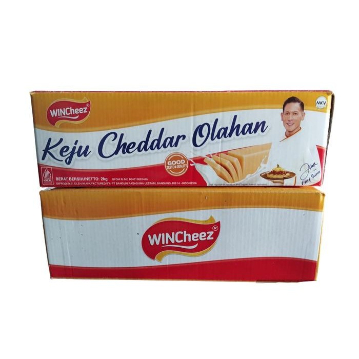 

Keju Wincheez Cheese Cheddar 2Kg Block Processed cheddar winch - Emina Shred 2kg